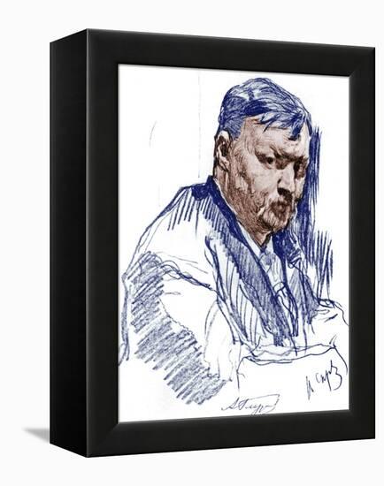 Alexander GLAZUNOV by Serov-Valentin Aleksandrovich Serov-Framed Premier Image Canvas