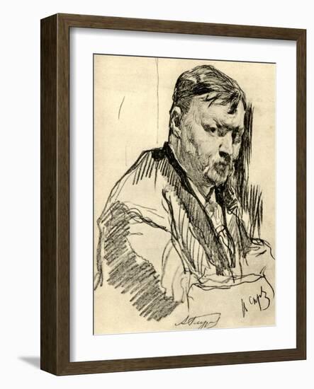 Alexander GLAZUNOV by Serov-Valentin Aleksandrovich Serov-Framed Giclee Print