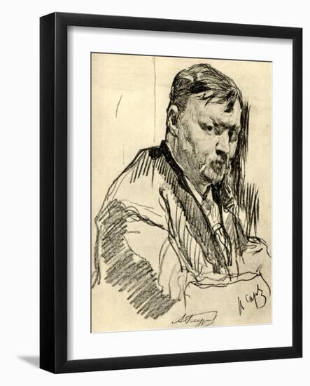 Alexander GLAZUNOV by Serov-Valentin Aleksandrovich Serov-Framed Giclee Print