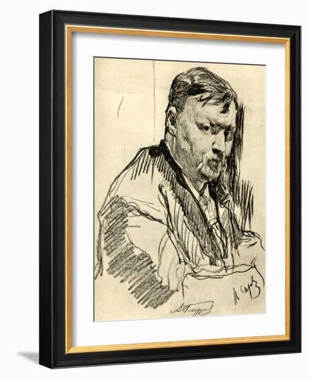 Alexander GLAZUNOV by Serov-Valentin Aleksandrovich Serov-Framed Giclee Print