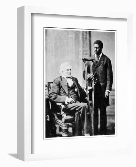 Alexander H Stephens, American Politician, and a Servant, C1870S-MATHEW B BRADY-Framed Giclee Print