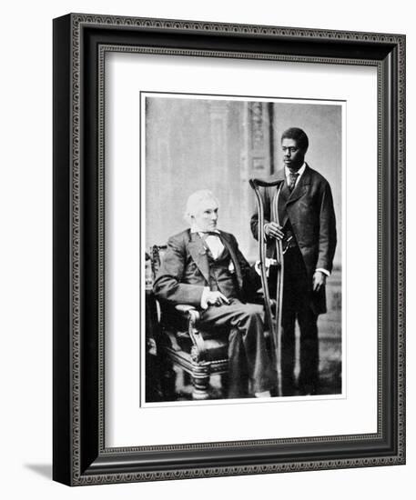 Alexander H Stephens, American Politician, and a Servant, C1870S-MATHEW B BRADY-Framed Giclee Print