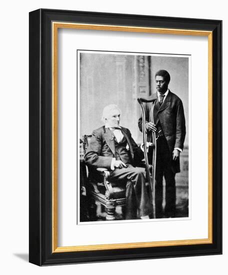 Alexander H Stephens, American Politician, and a Servant, C1870S-MATHEW B BRADY-Framed Giclee Print