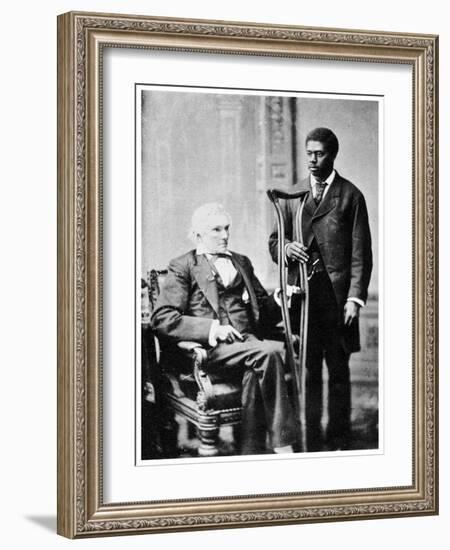 Alexander H Stephens, American Politician, and a Servant, C1870S-MATHEW B BRADY-Framed Giclee Print