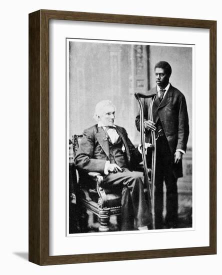 Alexander H Stephens, American Politician, and a Servant, C1870S-MATHEW B BRADY-Framed Giclee Print