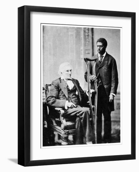 Alexander H Stephens, American Politician, and a Servant, C1870S-MATHEW B BRADY-Framed Giclee Print
