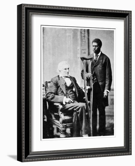 Alexander H Stephens, American Politician, and a Servant, C1870S-MATHEW B BRADY-Framed Giclee Print