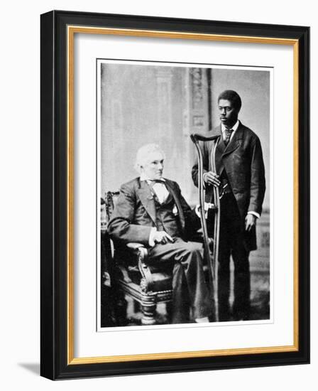 Alexander H Stephens, American Politician, and a Servant, C1870S-MATHEW B BRADY-Framed Giclee Print