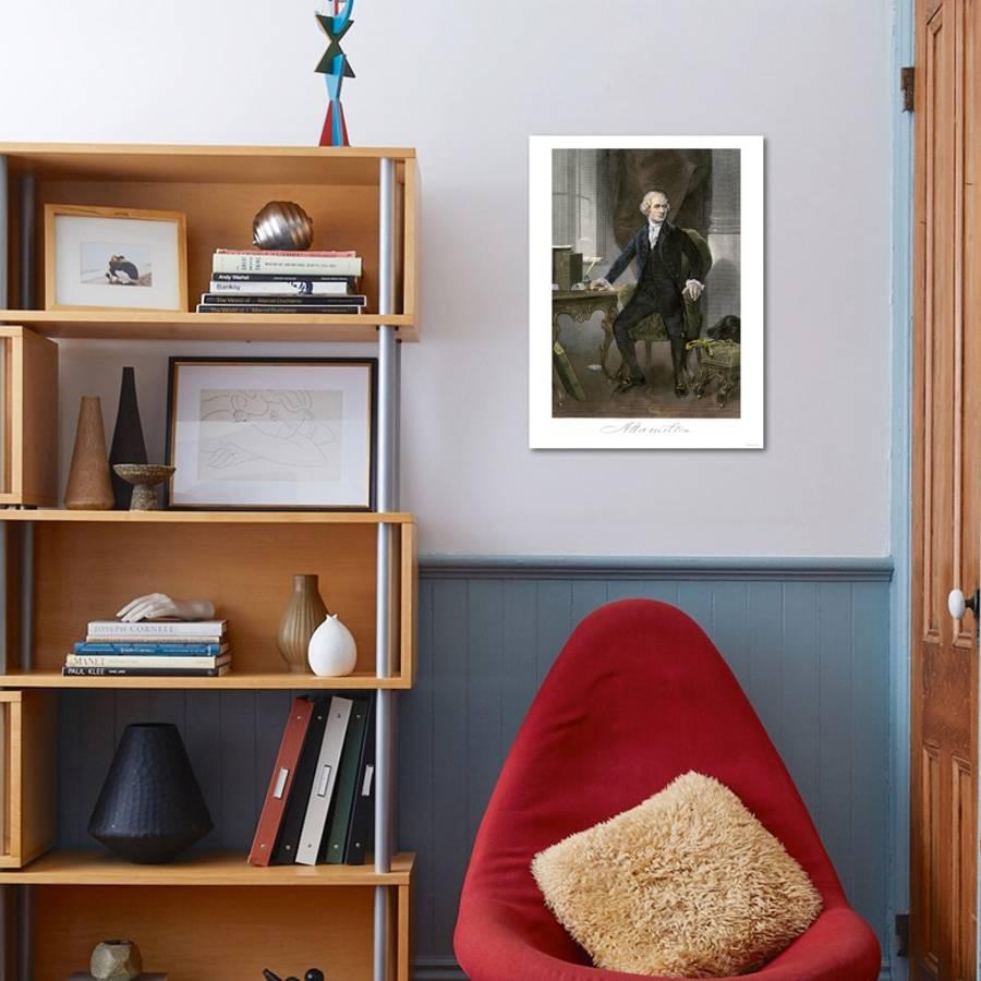 Alexander Hamilton At His Desk Full Portrait With Autograph Giclee Alexander Hamilton At His Desk Full Portrait With Autograph Giclee Print By Art Com