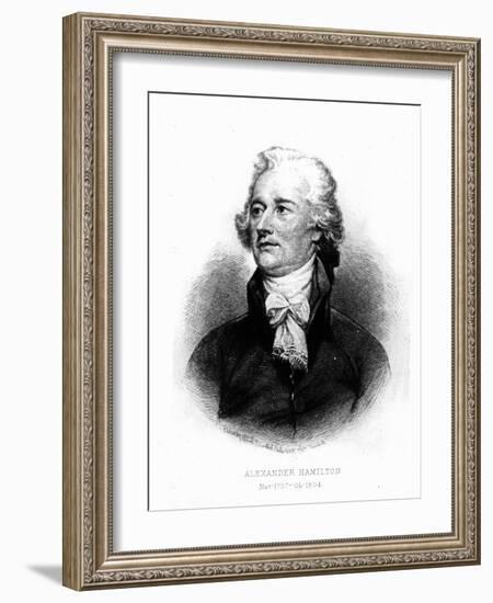 Alexander Hamilton, Engraved by Albert Rosenthal, 1888 (Engraving)-John Trumbull-Framed Giclee Print