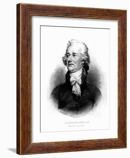 Alexander Hamilton, Engraved by Albert Rosenthal, 1888 (Engraving)-John Trumbull-Framed Giclee Print