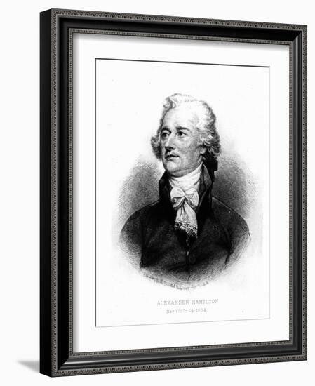 Alexander Hamilton, Engraved by Albert Rosenthal, 1888 (Engraving)-John Trumbull-Framed Giclee Print