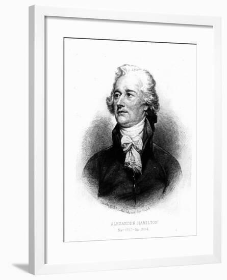 Alexander Hamilton, Engraved by Albert Rosenthal, 1888 (Engraving)-John Trumbull-Framed Giclee Print