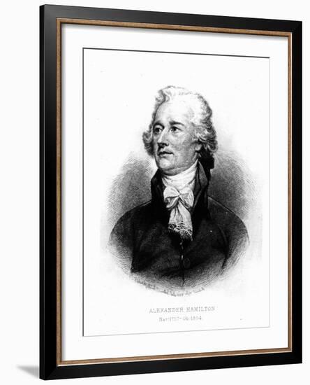 Alexander Hamilton, Engraved by Albert Rosenthal, 1888 (Engraving)-John Trumbull-Framed Giclee Print