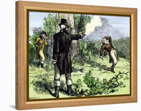 Alexander Hamilton Killed in a Duel with Aaron Burr, 1804-null-Framed Premier Image Canvas