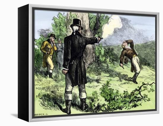 Alexander Hamilton Killed in a Duel with Aaron Burr, 1804-null-Framed Premier Image Canvas