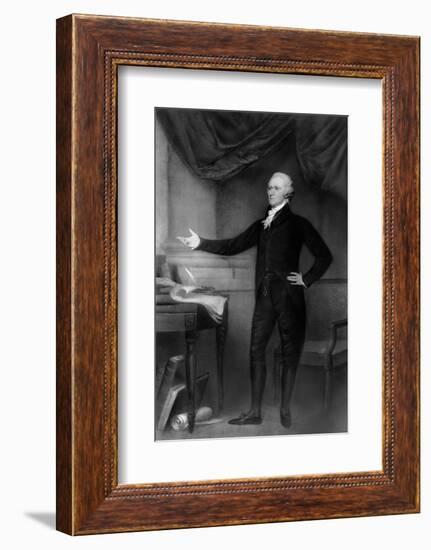 Alexander Hamilton Posing in Office-Bettmann-Framed Photographic Print