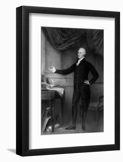 Alexander Hamilton Posing in Office-Bettmann-Framed Photographic Print