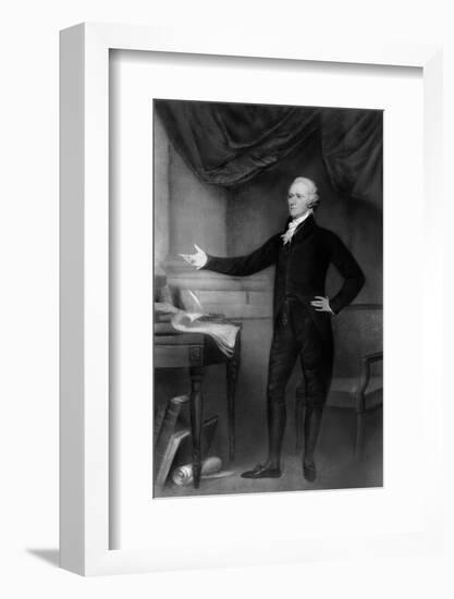 Alexander Hamilton Posing in Office-Bettmann-Framed Photographic Print