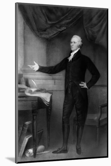 Alexander Hamilton Posing in Office-Bettmann-Mounted Photographic Print