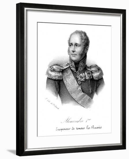 Alexander I (1777-182), Tsar of Russia from 1801, in Military Uniform, C1830-Delpech-Framed Giclee Print