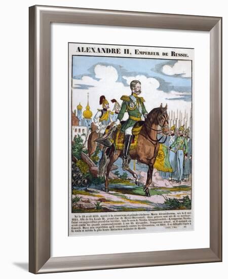 Alexander II, Tsar of Russia, Reviewing Troops, C1855-null-Framed Giclee Print