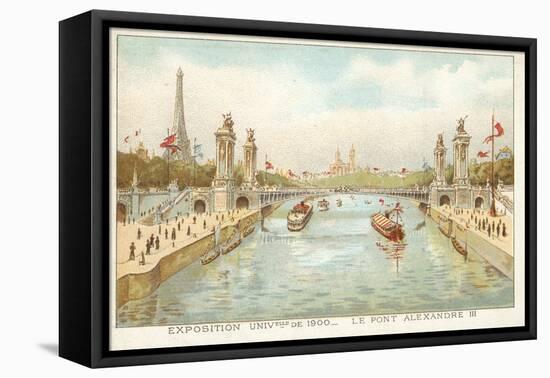 Alexander III Bridge, Exposition Universelle 1900, Paris-null-Framed Premier Image Canvas