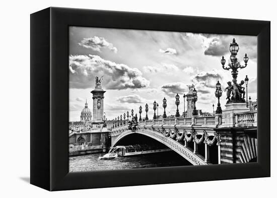 Alexander III Bridge view - Paris - France-Philippe Hugonnard-Framed Premier Image Canvas