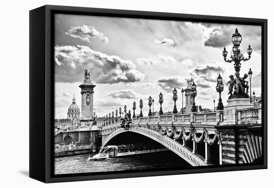 Alexander III Bridge view - Paris - France-Philippe Hugonnard-Framed Premier Image Canvas