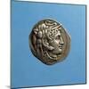 Alexander III the Great, 356-323 BC, Wearing Horns of God Amon, Coin from Period of Ptolemy I-null-Mounted Photographic Print