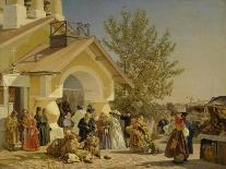 Coming Out of a Church in Pskov, 1864-Alexander Ivanovich Morozov-Framed Giclee Print