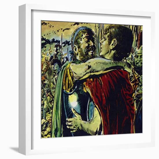 Alexander Joined His Father in Battle Against the Greeks-Jesus Blasco-Framed Giclee Print