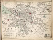 Map of Paris at the Outbreak of the French Revolution, 1789, Published by William Blackwood and…-Alexander Keith Johnston-Giclee Print