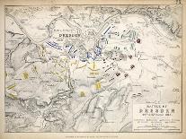 Map of the Battle of Dresden, Published by William Blackwood and Sons, Edinburgh and London, 1848-Alexander Keith Johnston-Giclee Print