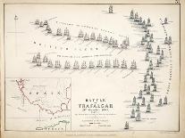 Map of the Battle of Trafalgar, Published by William Blackwood and Sons, Edinburgh and London, 1848-Alexander Keith Johnston-Framed Giclee Print