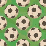 Soccer Balls on Grass, Seamless-Alexander Kulagin-Framed Art Print