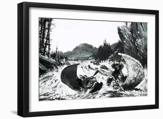 Alexander Mackenzie Begins His Quest to Find a Route Across Canada with a Hair-Raising River Ride-Graham Coton-Framed Giclee Print