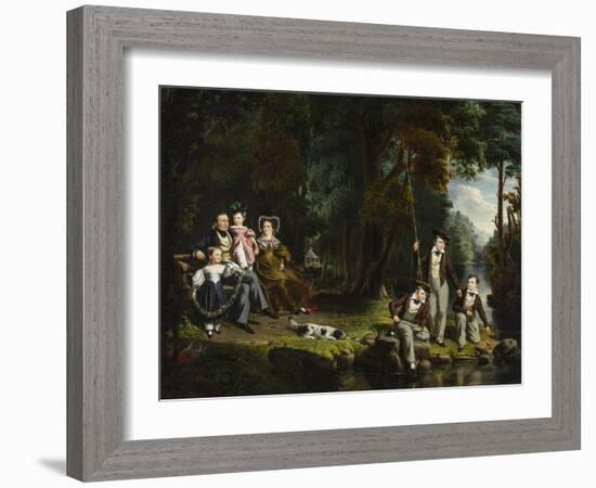 Alexander Masterton and His Wife and Children, 1834-William Hamilton-Framed Giclee Print