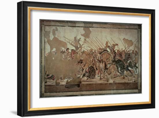 Alexander Mosaic Or the Battle of Issus-Alexandrian workers-Framed Giclee Print