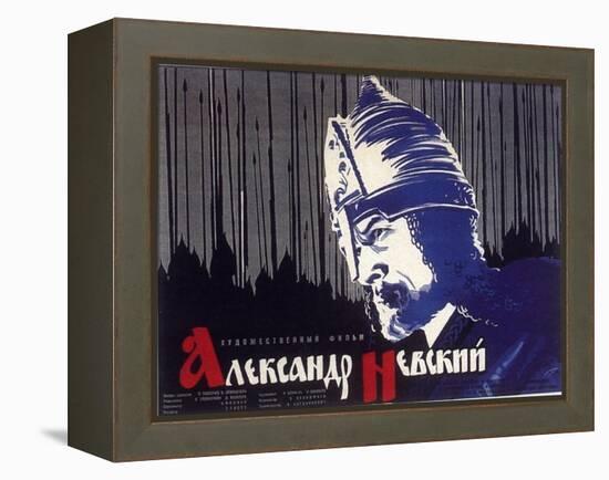 Alexander Nevskiy, Russian Movie Poster, 1938-null-Framed Stretched Canvas