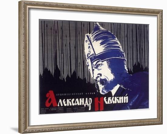 Alexander Nevskiy, Russian Movie Poster, 1938-null-Framed Art Print