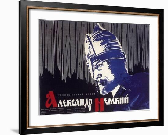 Alexander Nevskiy, Russian Movie Poster, 1938-null-Framed Art Print