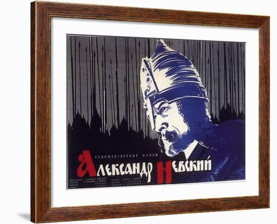 Alexander Nevskiy, Russian Movie Poster, 1938-null-Framed Art Print