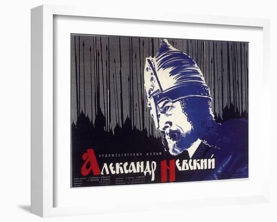 Alexander Nevskiy, Russian Movie Poster, 1938-null-Framed Art Print