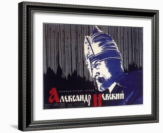 Alexander Nevskiy, Russian Movie Poster, 1938-null-Framed Art Print