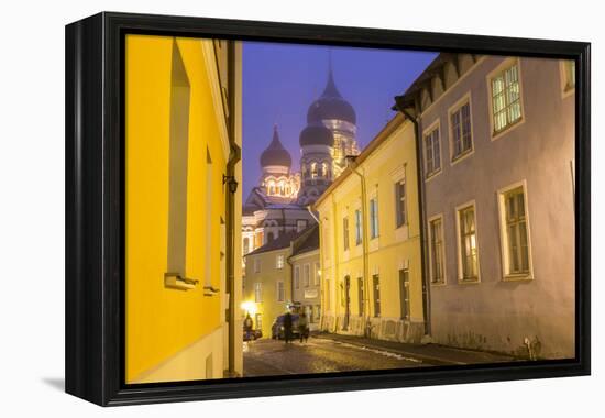 Alexander Nevsky Church in the Old Town at Dusk, Tallinn, Estonia-Peter Adams-Framed Premier Image Canvas