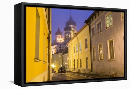 Alexander Nevsky Church in the Old Town at Dusk, Tallinn, Estonia-Peter Adams-Framed Premier Image Canvas