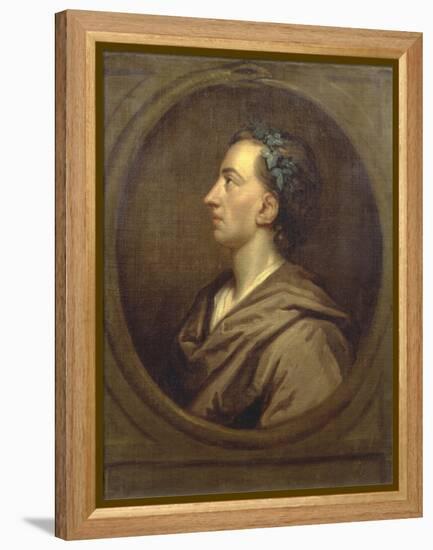 Alexander Pope (1688-1744) Profile, Crowned with Ivy-Godfrey Kneller-Framed Premier Image Canvas