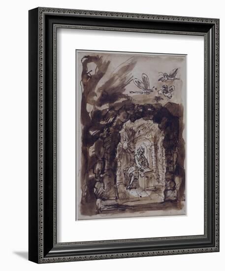 Alexander Pope in His Grotto-William Kent-Framed Giclee Print