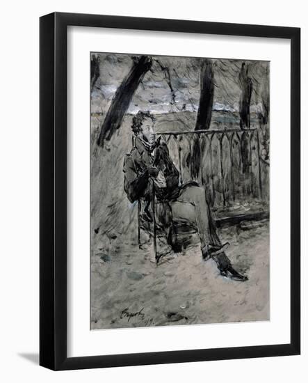 Alexander Pushkin-Valentin Aleksandrovich Serov-Framed Giclee Print